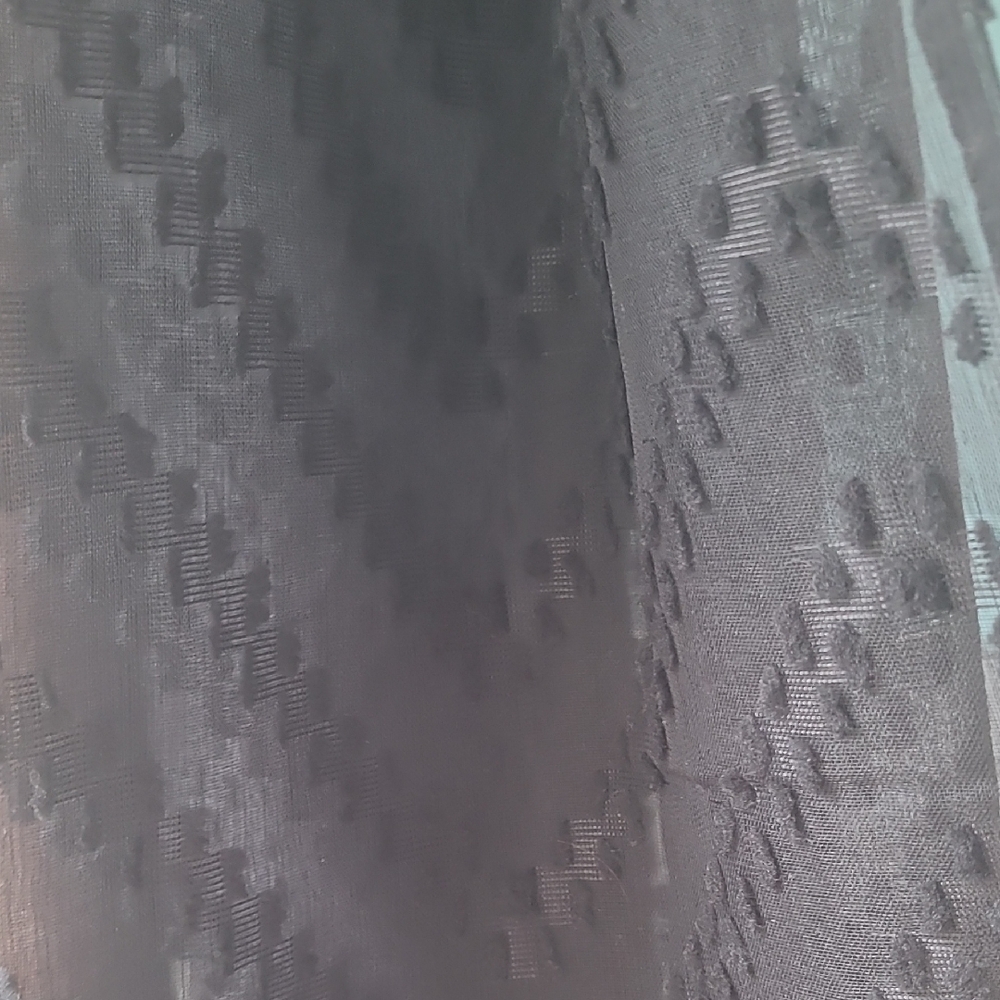 Textured Black Curtain Panel or Fabric
